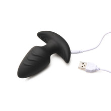BANG! Rotating & Vibrating Silicone Butt Plug with Remote Black