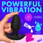 BANG! Rotating & Vibrating Silicone Butt Plug with Remote Black