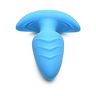 BANG! Rotating & Vibrating Silicone Butt Plug with Remote Blue