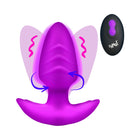 BANG! Rotating & Vibrating Silicone Butt Plug with Remote Purple