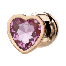 Adam & Eve Rose Gold Pink Heart Anal Plug Training Set