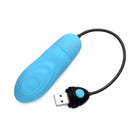 BANG! 7X Pulsing Rechargeable Silicone Bullet Blue