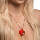 Charmed 10X Vibrating Silicone Heart Necklace