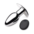 Master Series Chrome Blast 7X Rechargeable Butt Plug with Remote Small