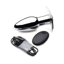 Master Series Chrome Blast 7X Rechargeable Butt Plug with Remote Small