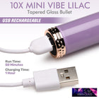 Prisms 10X Mini Glass Vibe Lilac