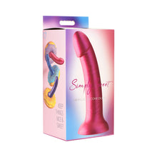 Simply Sweet 7 in. Metallic Silicone Dildo Pink