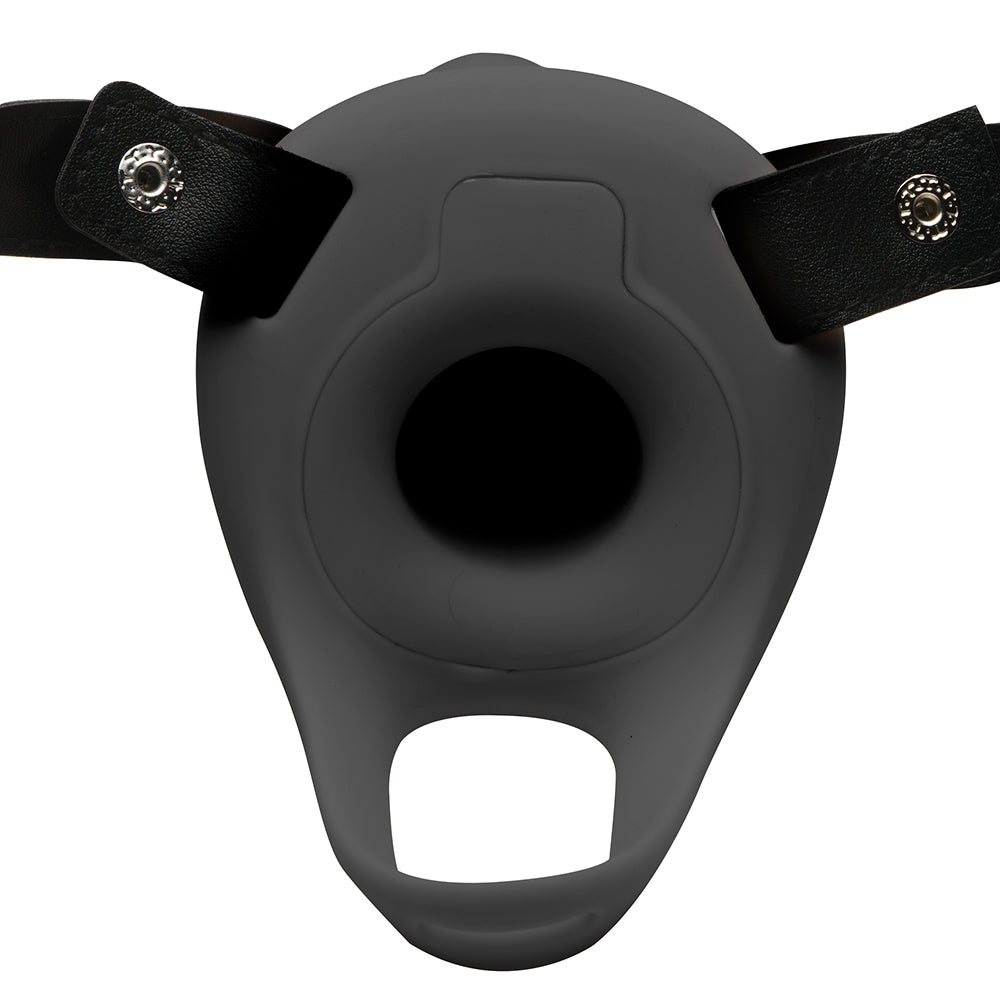 Size Matters 2 in. Erection 28X Realistic Remote Vibrating Silicone Sheath Black