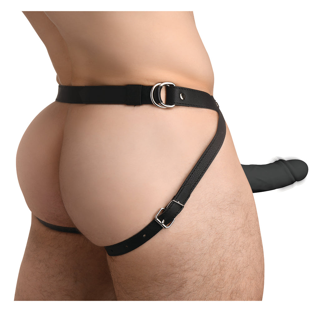 Size Matters 2 in. Erection 28X Realistic Remote Vibrating Silicone Sheath Black