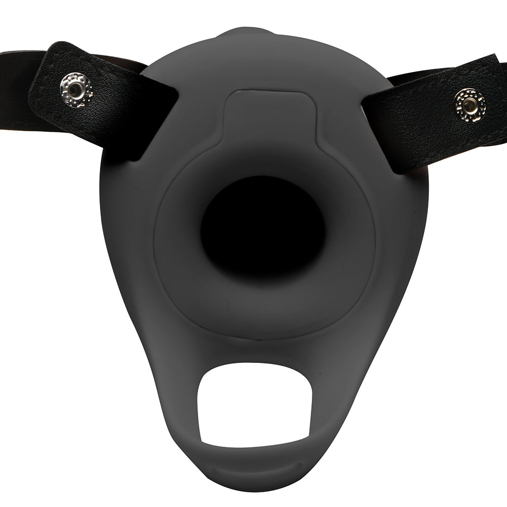 Size Matters 2 in. Erection 28X Smooth Remote Vibrating Silicone Sheath Black