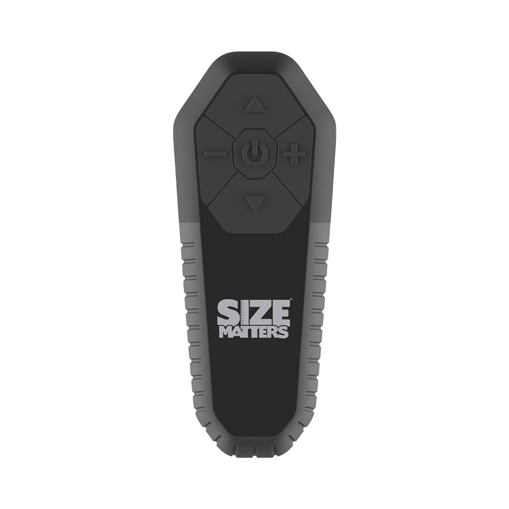 Size Matters 2 in. Erection 28X Smooth Remote Vibrating Silicone Sheath Black