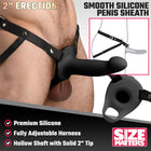 Size Matters Smooth Silicone Penis Sheath Black