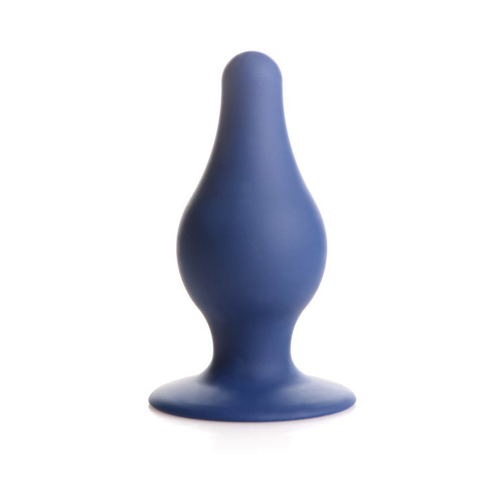 Squeeze-It Squeezable Tapered Large Anal Plug Blue
