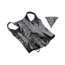 STRICT Lace-up Corset Vest & Thong L