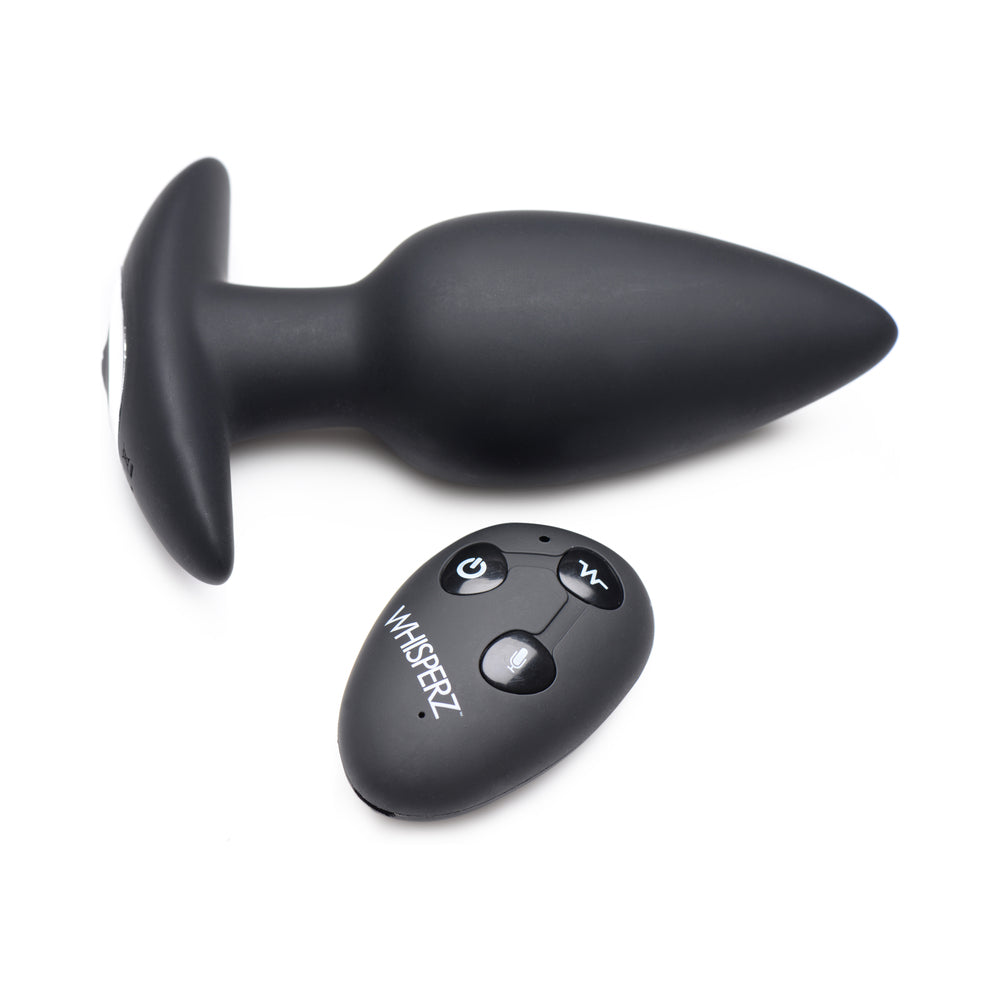Whisperz Voice Activated 10X Vibrating Butt Plug with Remote