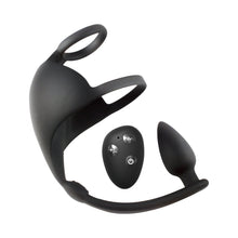 Magic Remote Scrotum Massager Plug Black