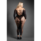 Fantasy Lingerie Sheer Premonition Crotchless Long Sleeve Footless Bodystocking Queen Size