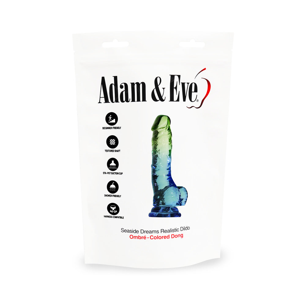 Adam & Eve Seaside Dreams Realistic Dildo 7.5 in. (Bag Packaging)