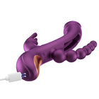 Honey Play Box Trilux Kinky Finger Rabbit Vibrator with Anal Beads Purple