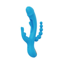 Honey Play Box Trilux Kinky Finger Rabbit Vibrator with Anal Beads Blue