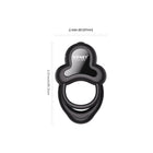 Honey Play Box Anello App-Controlled Vibrating Double Cock Ring with Clitoral Stimulator Black