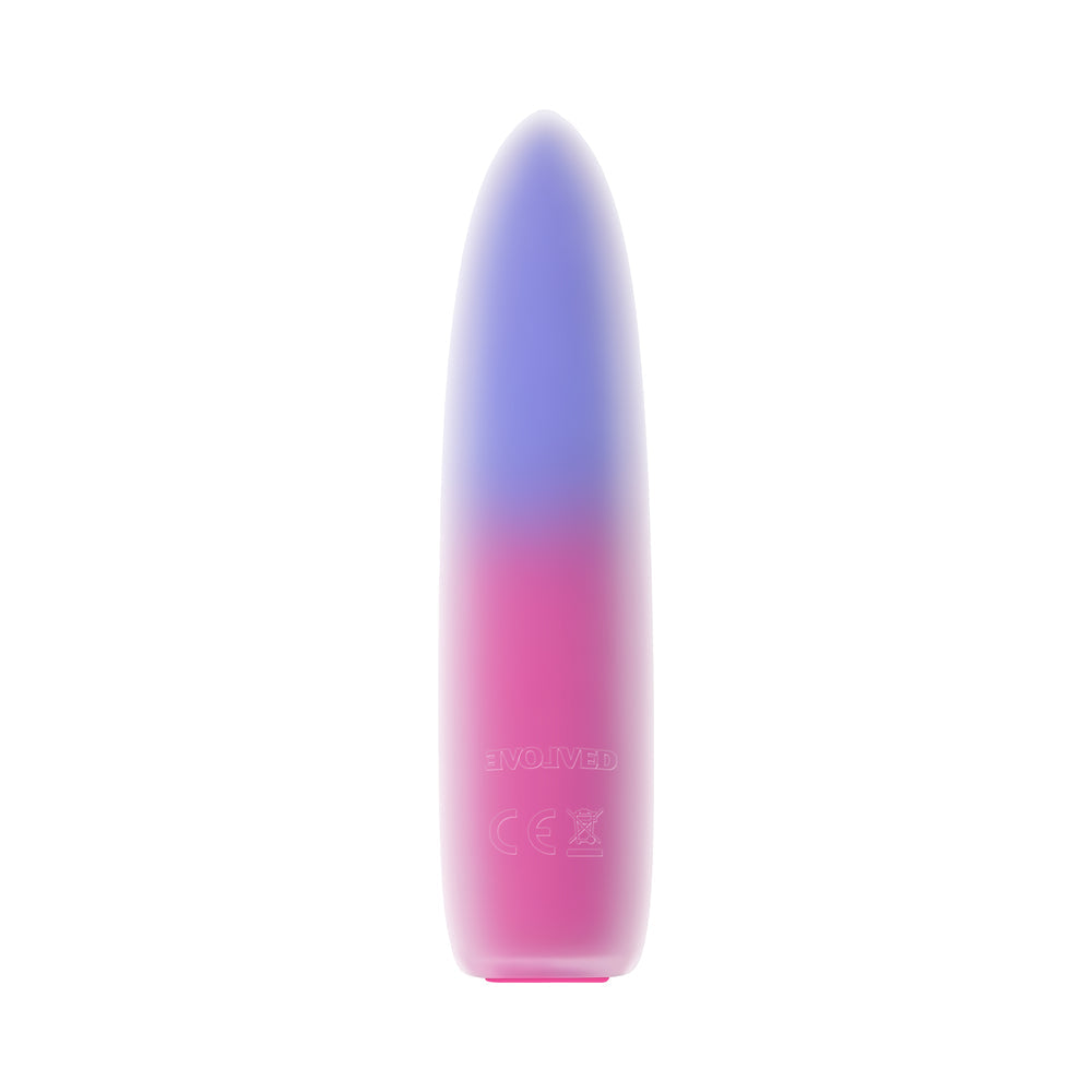 Evolved Paradise Bullet Rechargeable Dual Layer Silicone Bullet Vibrator Pink/Purple