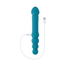 Evolved Flip Flop Rechargeable Silicone Dual-Ended Vibrator Teal