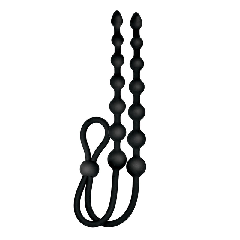 Ass-Sation Dual Silicone Anal Beads Black