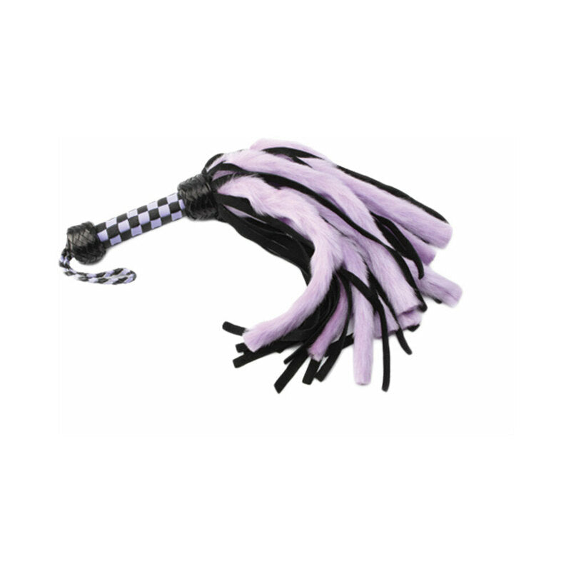 Suede & Fluff Mini Flogger Purple