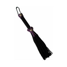 Love Knot Mini Flogger Black with Purple Bow