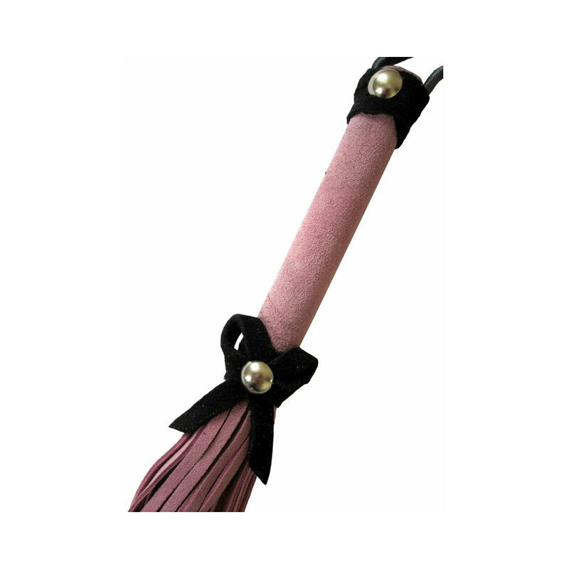 Love Knot Mini Flogger Pink with Black Bow