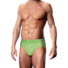 Prowler Lace Open Back Brief Neon Green S