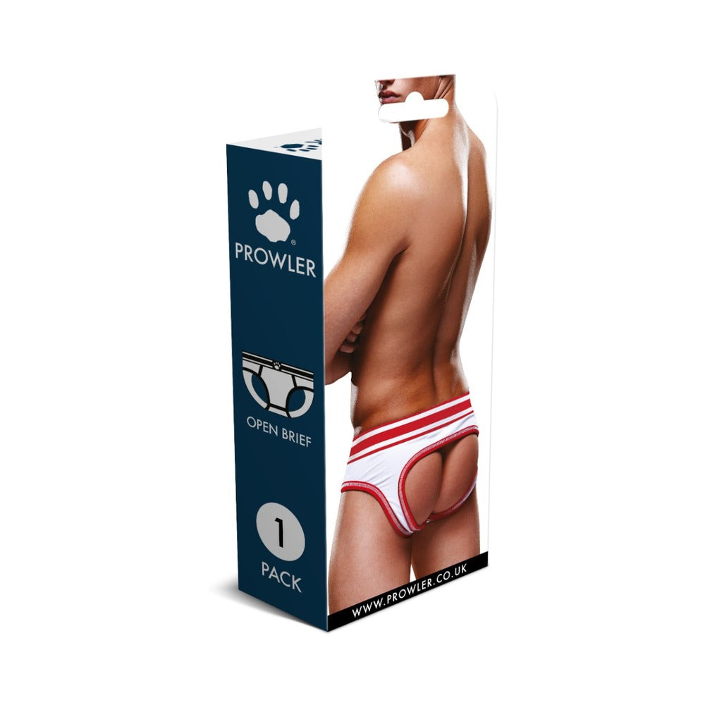 Prowler Open Brief White/Red L