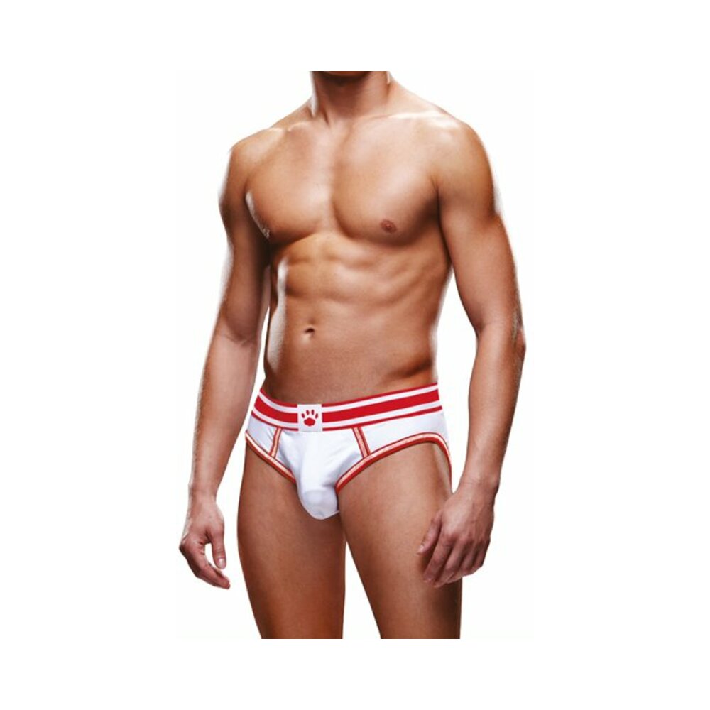 Prowler Open Brief White/Red XL