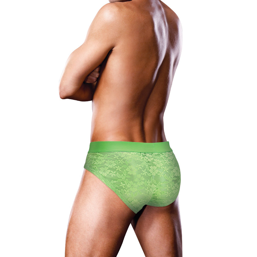 Prowler Lace Brief Neon Green M