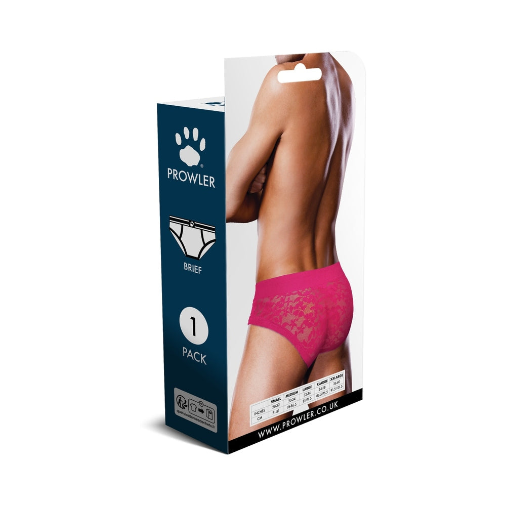 Prowler Lace Brief Pink XL