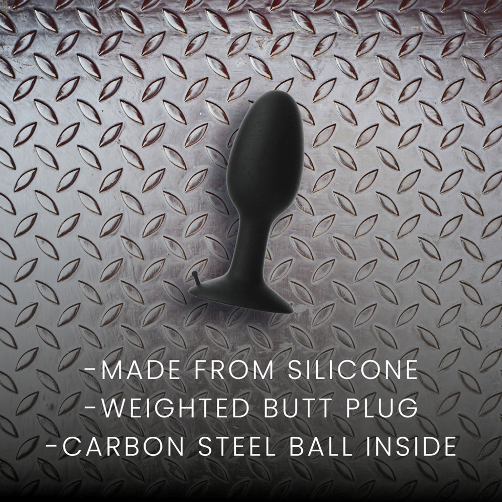 Prowler RED Weighted Butt Plug Black Small