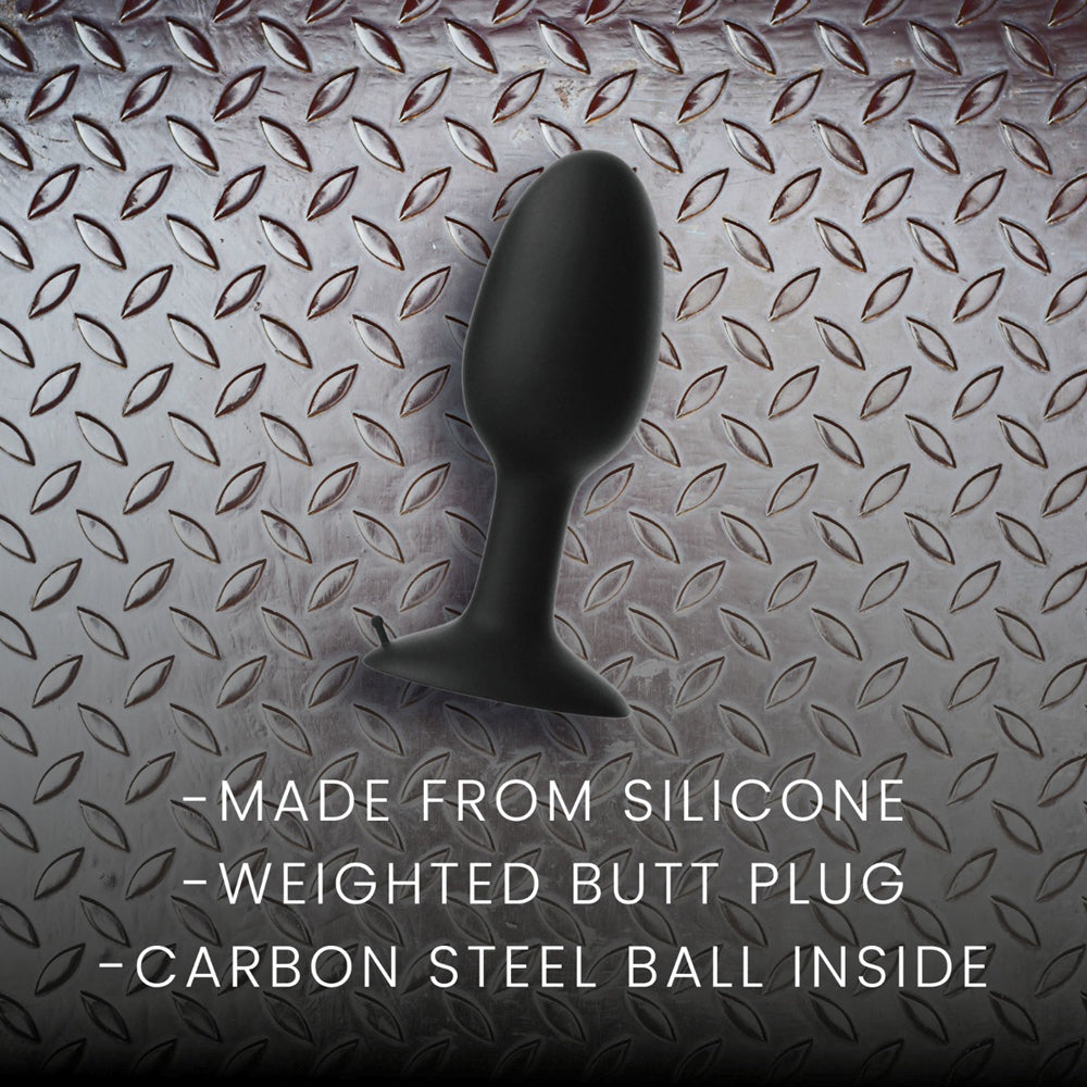 Prowler RED Weighted Butt Plug Black Medium