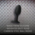 Prowler RED Weighted Butt Plug Black Medium