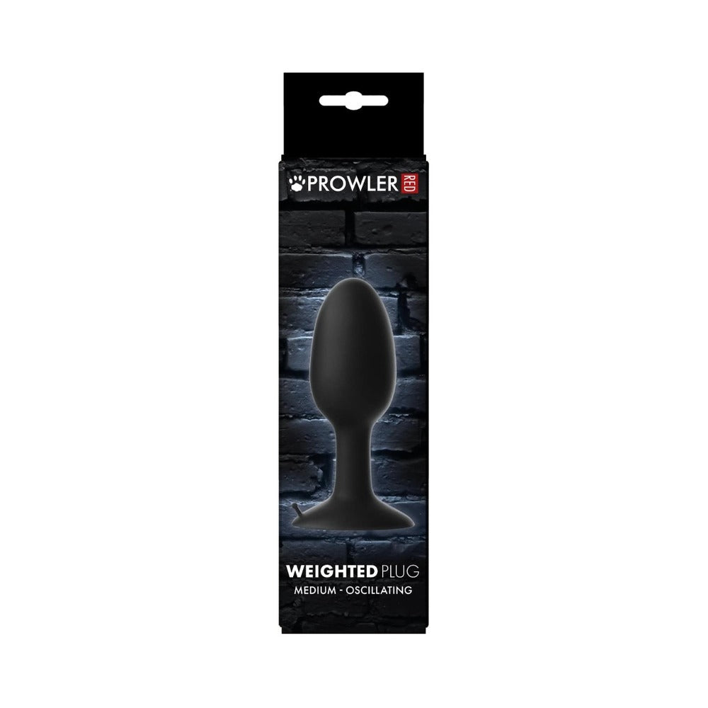 Prowler RED Weighted Butt Plug Black Medium