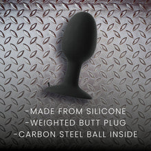 Prowler RED Weighted Butt Plug Black Large