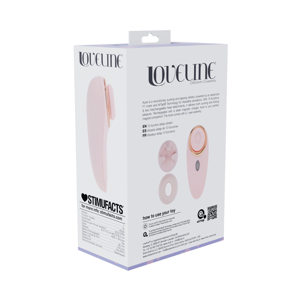 LoveLine Aurie AirTapTech Rechargeable Vibrator Pink