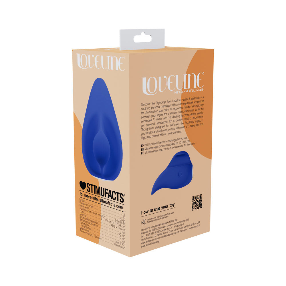 LoveLine ErgoDrop Vibe Waterproof Blue