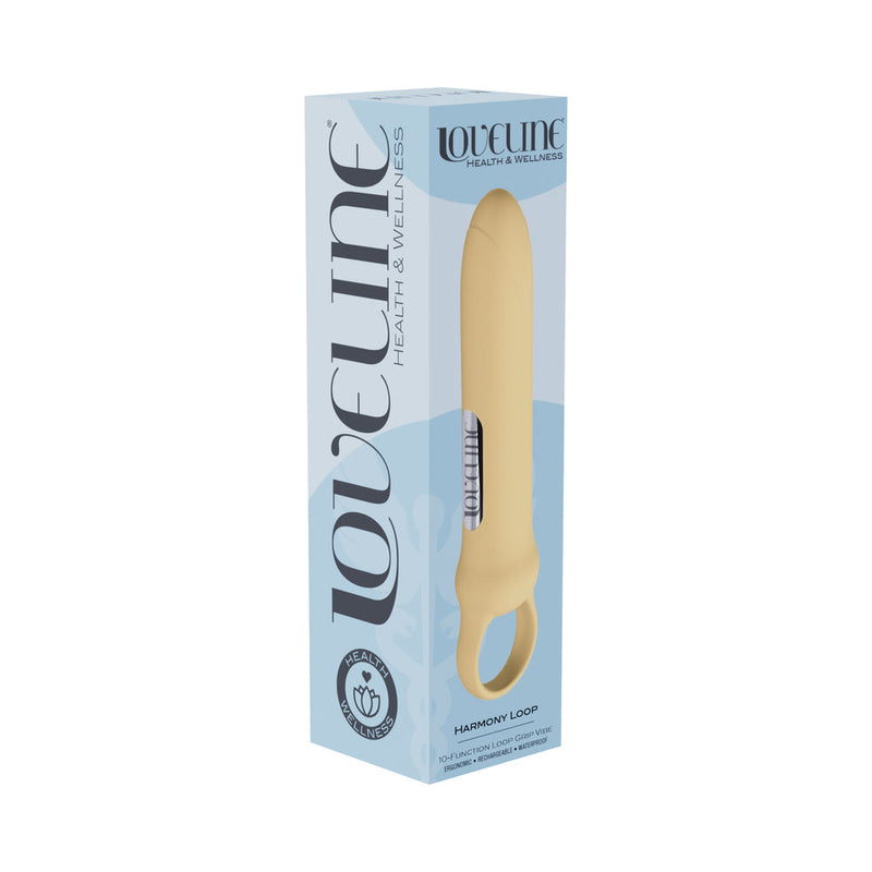 LoveLine Harmony Loop Grip Vibe Liquid Silicone Yellow