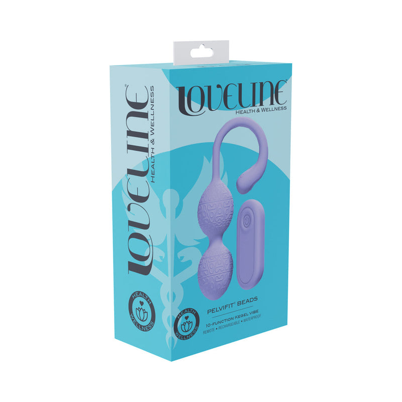 LoveLine PelviFit Beads Kegel Vibe Waterproof Remote Lavender