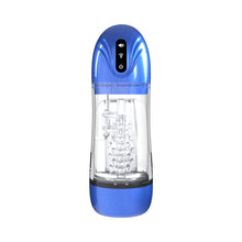 PUMPED SonicPull Masturbator Suction Vibration Multimedia Enhanced Metallic Blue