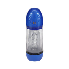 PUMPED SonicPull Masturbator Suction Vibration Multimedia Enhanced Metallic Blue