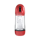 PUMPED SonicPull Masturbator Suction Vibration Multimedia Enhanced Metallic Red