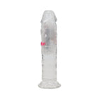 RealRock Wireless Rechargeable Remote Control LED Vibrating 6 in. Dildo Clear