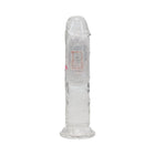 RealRock Wireless Rechargeable Remote Control LED Vibrating 6 in. Dildo Clear
